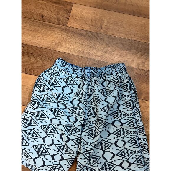 Patagonia Blue And Black Patterned Swim Trunks Kids Size Medium - Picture 8 of 8